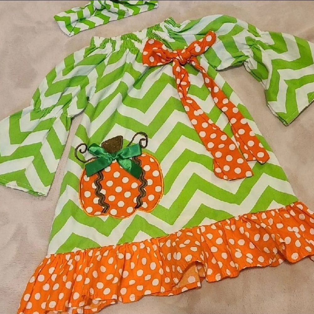 Chevron Pumpkin Dress